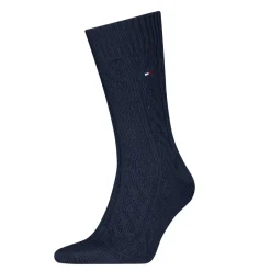 Cable Strømper, Navy, 43-46