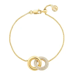 Carrara Armbånd, Gold Plated, 18 cm