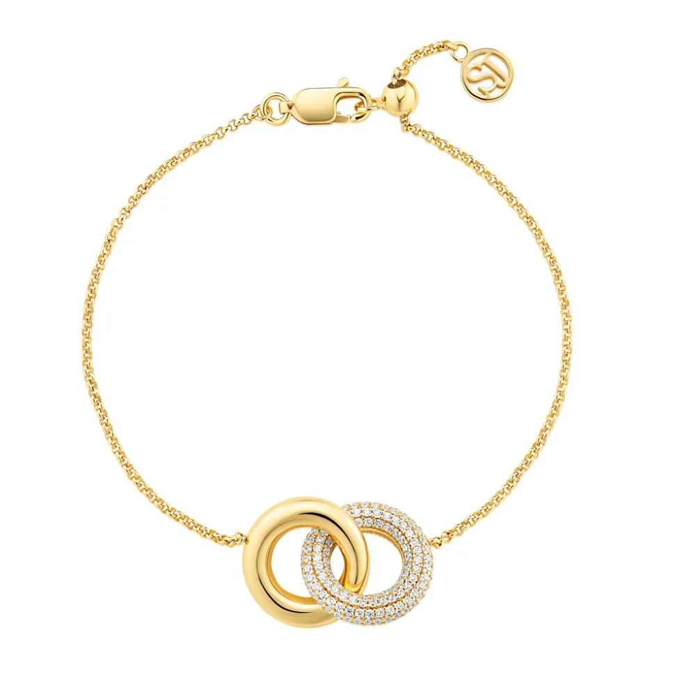 Carrara Armbånd, Gold Plated, 18 cm