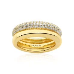 Carrara Ring, Gold Plated, 56