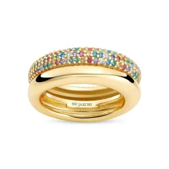 Carrara Ring, Gold Plated/Multi, 58
