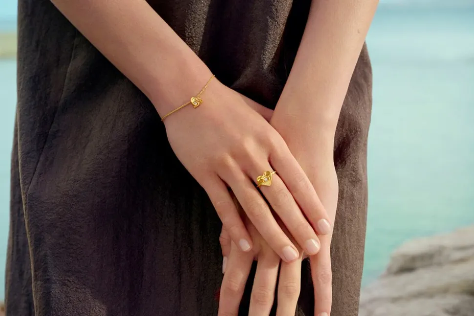 Cassia Ring, Gold Plated, 57