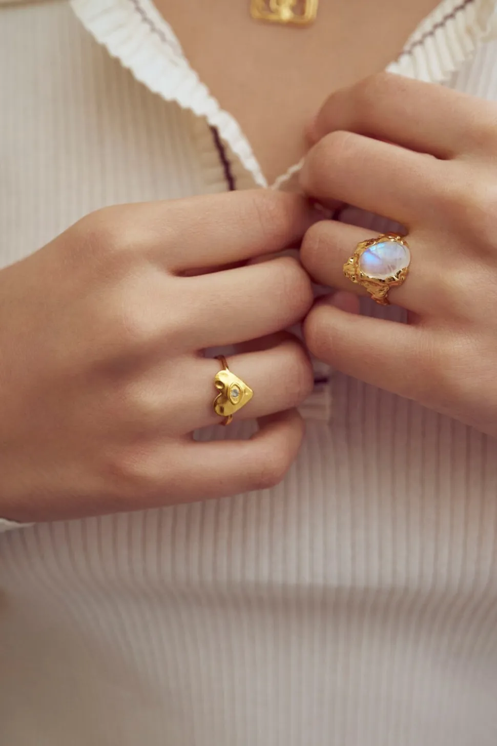 Cassia Ring, Gold Plated, 57