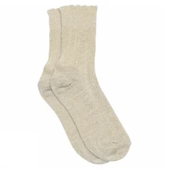 Celosia Glitter Strømper, Ecru, 37-39