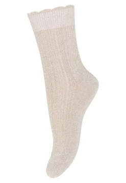 Celosia Glitter Strømper, Ecru, 37-39