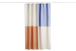 Check Badeforhæng, Blå, 180x200 cm