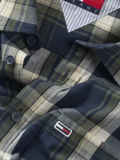 Check Flannel Skjorte, Dark Night Navy Check, S