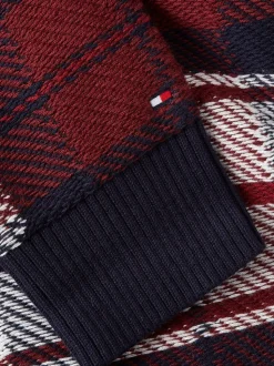 Check Texture Striktrøje, Deep Rouge Multi, XL