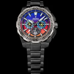 Chrono Bike 20731 Herreur, Black/Multi Color, 46 mm