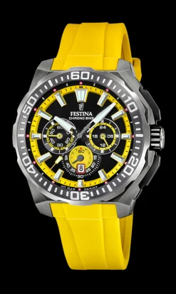 Chrono Bike 20725 Herreur, Yellow/Black, 46 mm