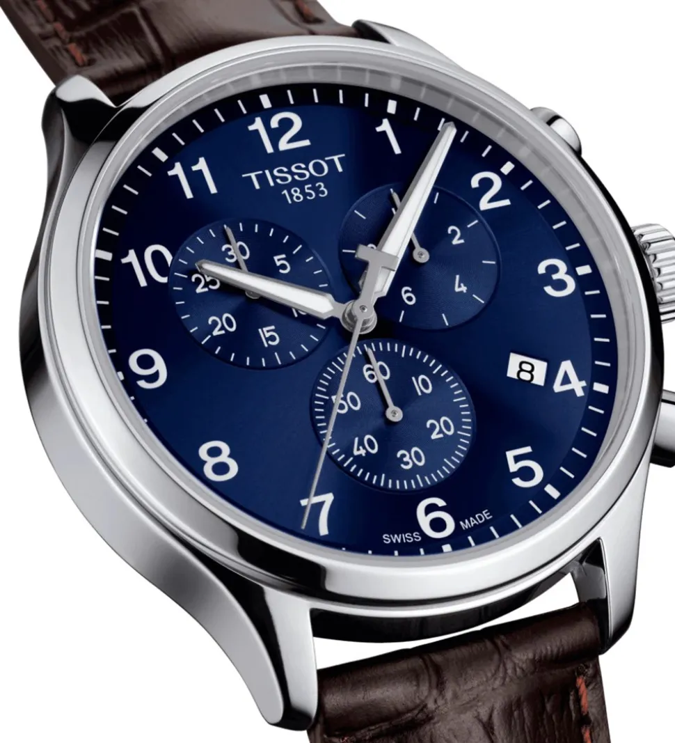 Chrono Xl T116.617.16.047.00 Herreur, Brown/Blå, 45 mm