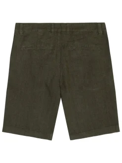 Chuck Linen Shorts, Burned Olive, 36