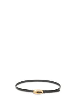 Chucnhy Buckle Bælte, Black/Gold, 85 cm