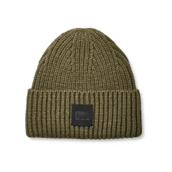 Chunky Rib Beanie, Burnt Olive