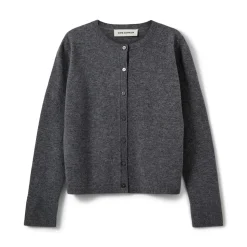 CisseSY Cardigan, Dark Grey Melange, 128 cm