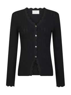 Clara Stitch Knit Bluse, Dark Navy, 38