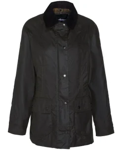 Classic Beadnell Wax Jakke, Olive, 38