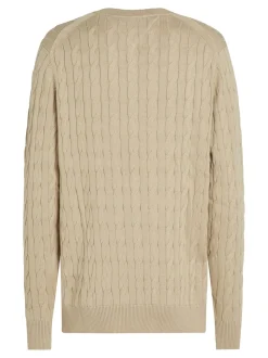 Classic Cable Pullover, Sandalwood, XXL