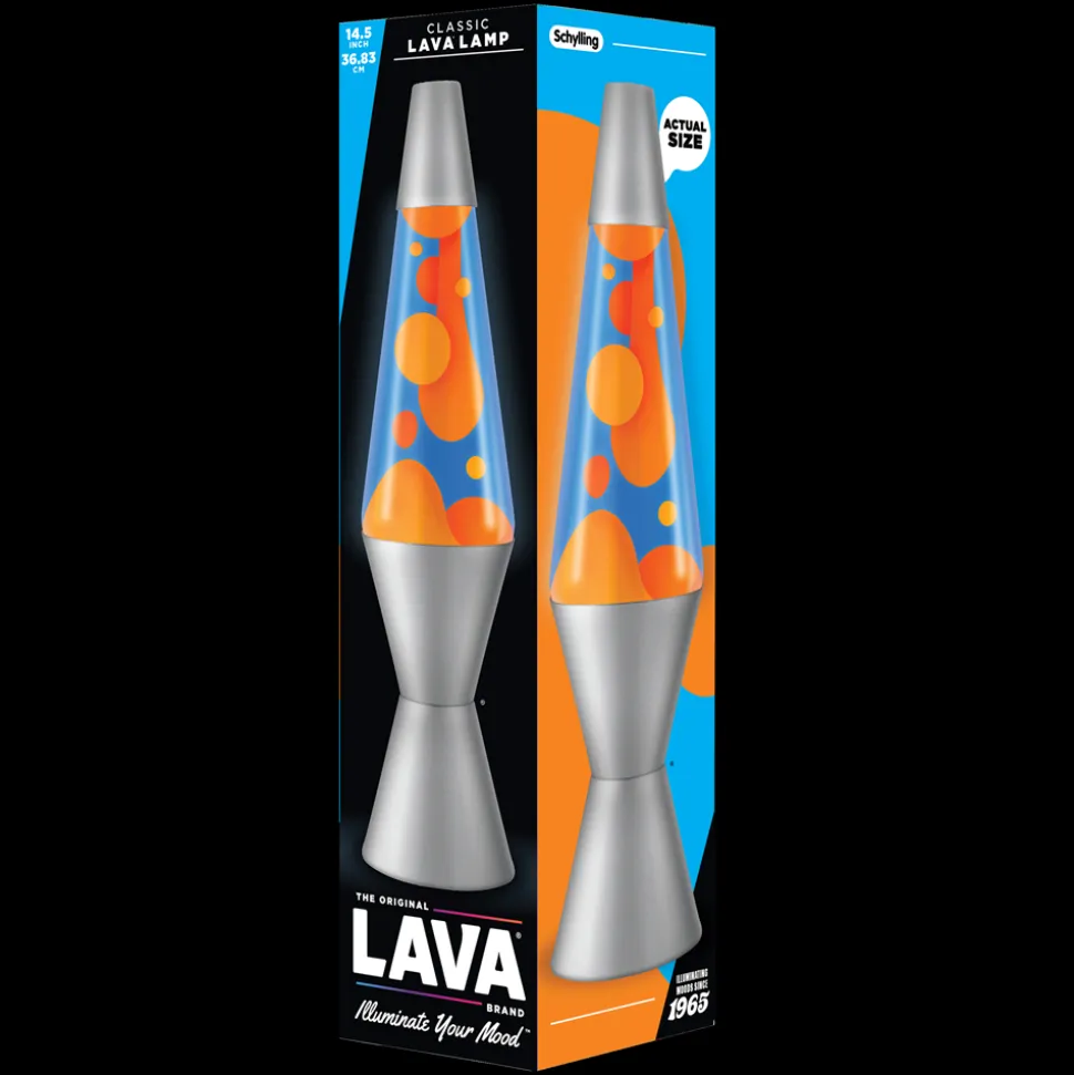 Classic Lava Lampe, Orange/Blue