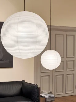 Classic Rispapir Lampeskærm, Hvid, Ø50 cm