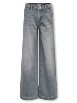 Comet Wide Leg Jeans, Medium Grey Denim, 134 cm