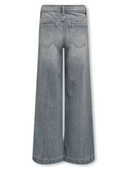 Comet Wide Leg Jeans, Medium Grey Denim, 134 cm