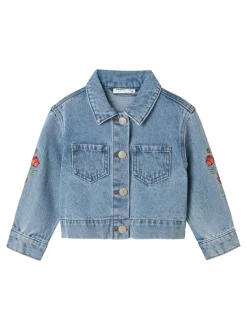 Conny Denim Jakke, Light Blue Denim, 98 cm