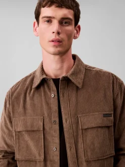 Corduroy Pocket Relaxed Overshirt, Morel, L