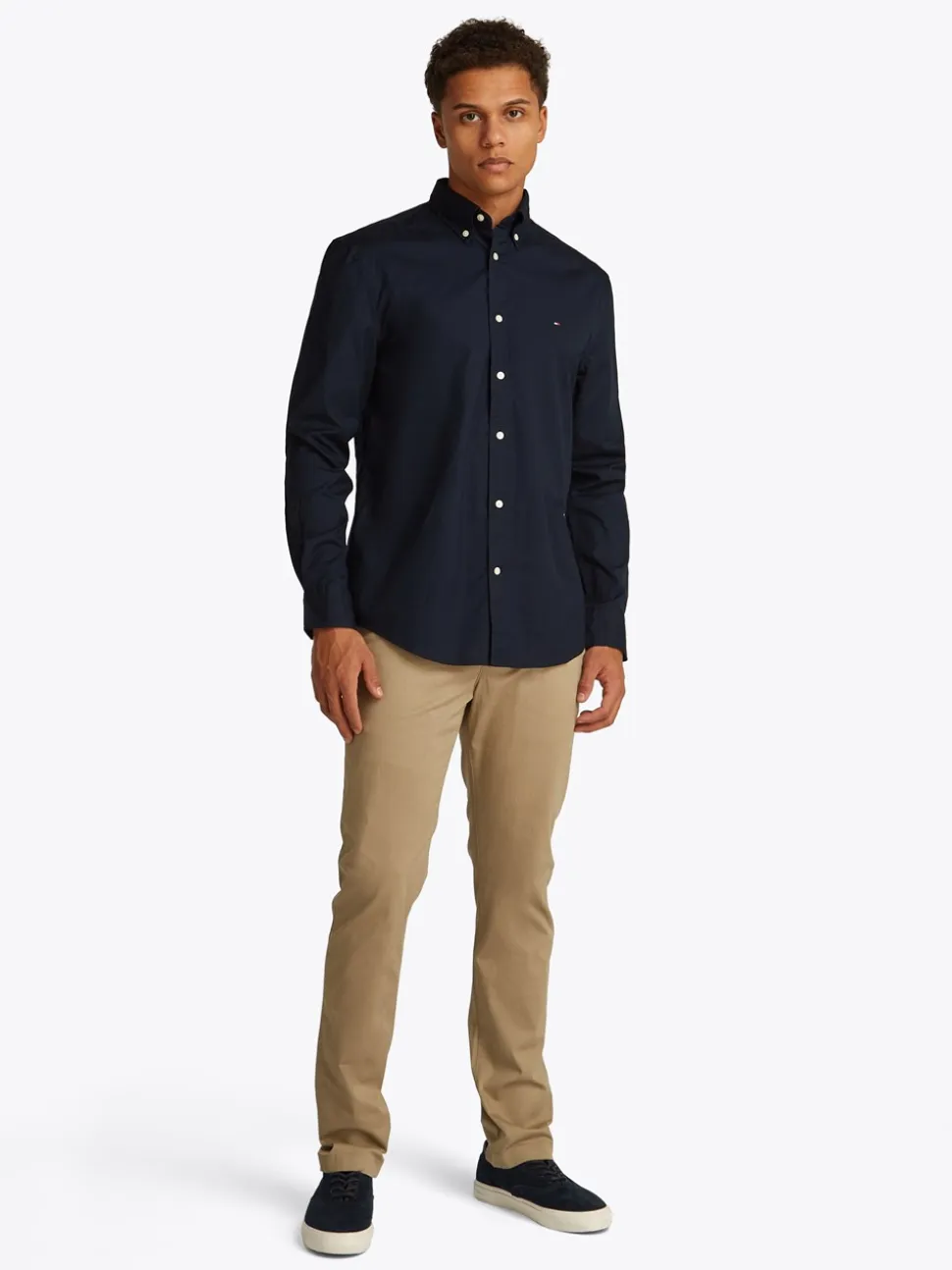 Core Flex Poplin Solid Skjorte, Desert Sky, XL