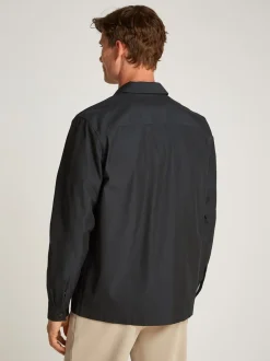 Cotton Blend Overshirt, Ck Black, S