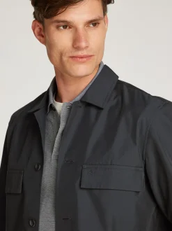 Cotton Blend Overshirt, Ck Black, S