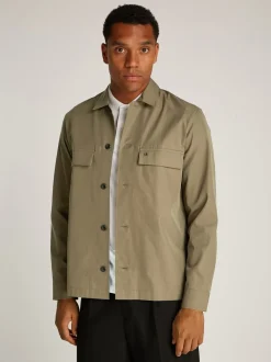 Cotton Blend Overshirt, Tarmac, S