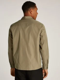 Cotton Blend Overshirt, Tarmac, S