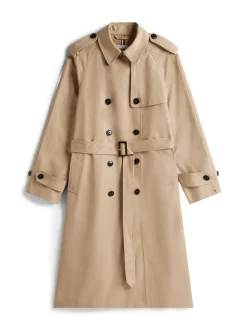Cotton Reg Trenchcoat, Beige, 36