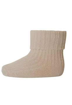 Cotton Rib Baby Strømper, Rose Dust, 25-28