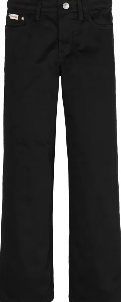 Cotton Sateen 5-pocket Jeans, Black, 152 cm