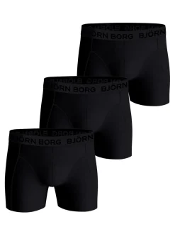 Cotton Stretch 3-pak Boxershorts, Black, M