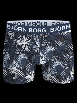 Cotton Stretch 3-pak Boxershorts, Sort/Print/Blå, M