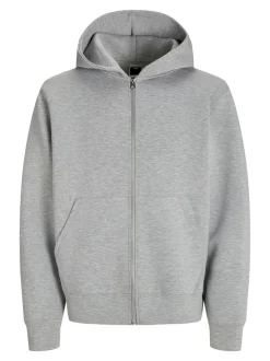 Cover Scuba Zip Hættetrøje, White Melange, 140 cm