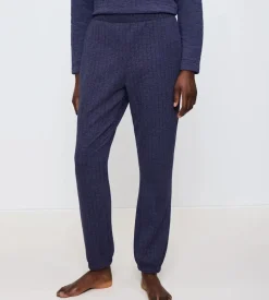 Cozy Comfort Quilted Bukser, Blue Dark Combination, 40