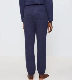 Cozy Comfort Quilted Bukser, Blue Dark Combination, 40