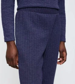 Cozy Comfort Quilted Bukser, Blue Dark Combination, 40