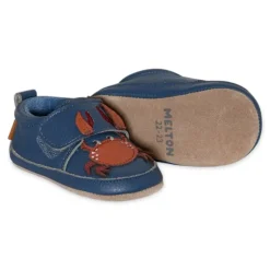 Crabbie Leather Hjemmesko, Blue Shadow, 24/25