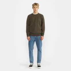 Crewneck Striktrøje, Brown, S