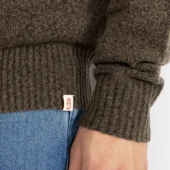 Crewneck Striktrøje, Brown, S