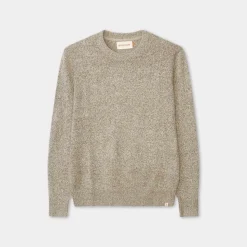 Crewneck Striktrøje, Offwhite, XL