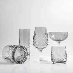 Crispy Aqua 2-pak Glas, Dark Grey, 23 cl