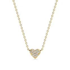 Cuore Halskæde, Gold Plated, 45 cm