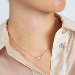 Cuore Halskæde, Gold Plated, 45 cm