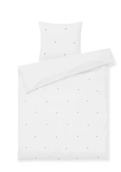 Daisy Juniorsengetøj, White/Light Blue, 100x140 cm